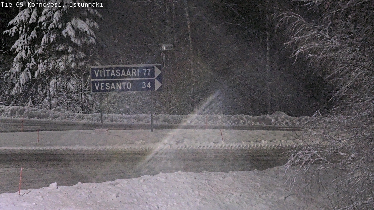 Weather Camera Image Väg 69 Konnevesi, Istunmäki, Konnevesi, Keski-Suomi