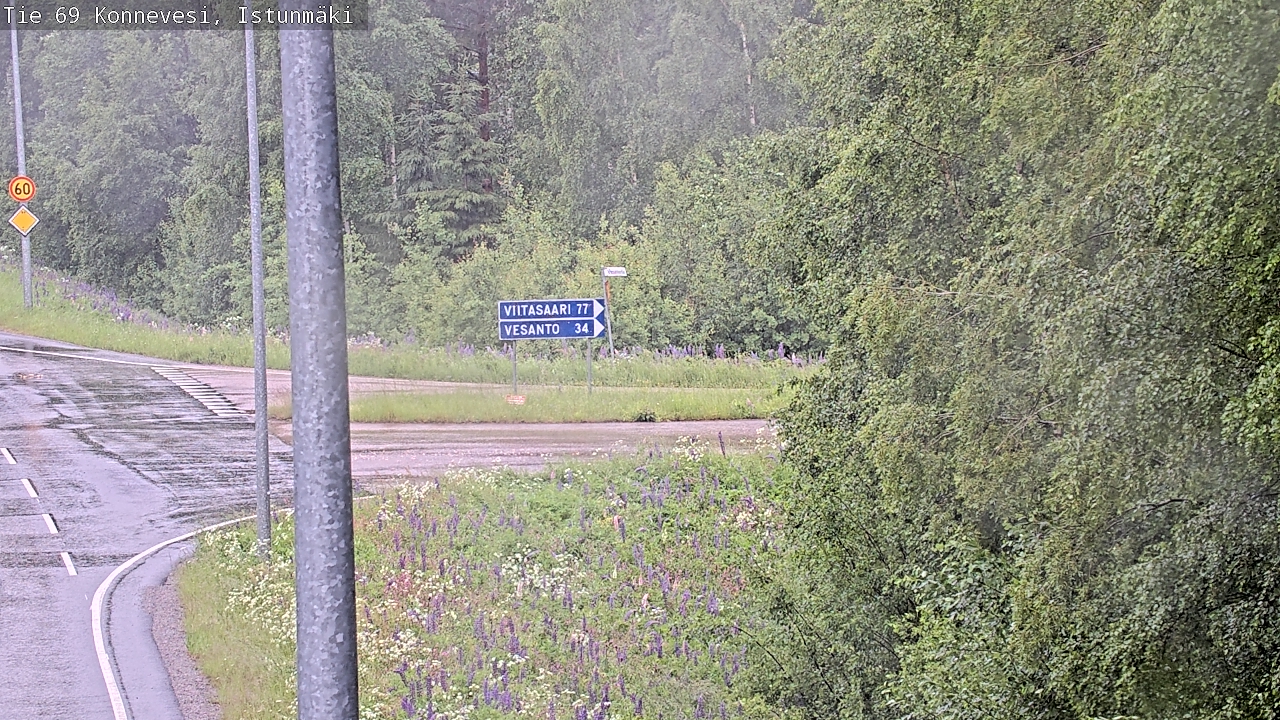 Weather Camera Image Road 69 Konnevesi, Istunmäki, Konnevesi, Keski-Suomi