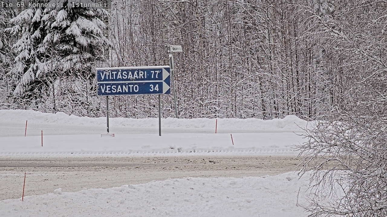 Weather Camera Image Väg 69 Konnevesi, Istunmäki, Konnevesi, Keski-Suomi