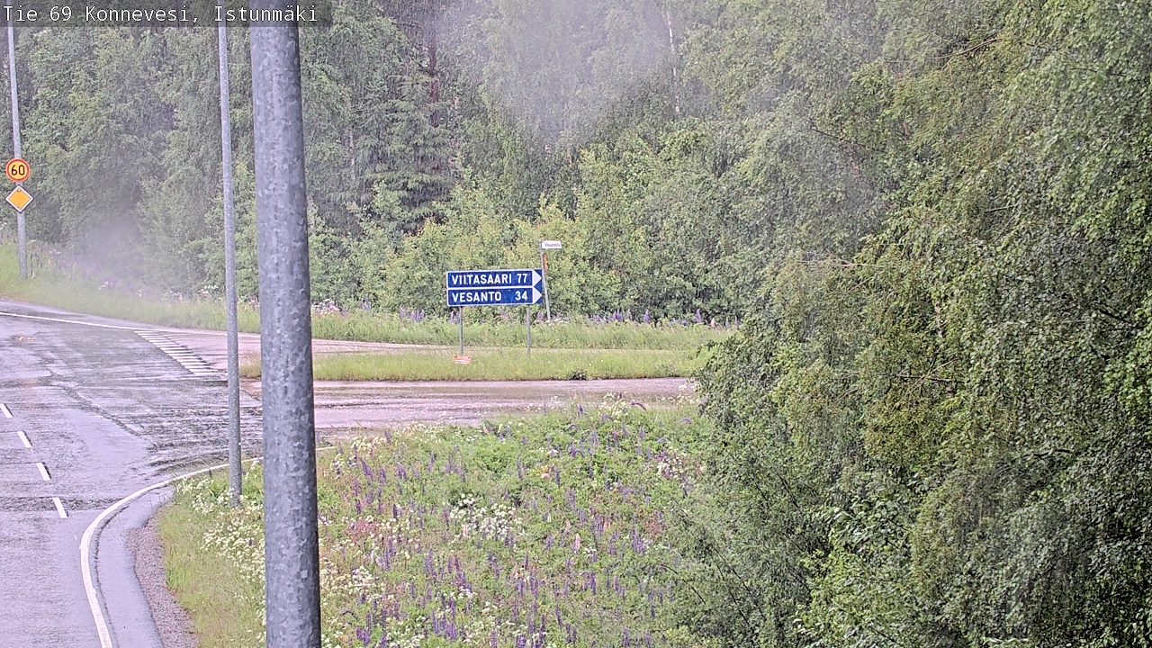Weather Camera Image Väg 69 Konnevesi, Istunmäki, Konnevesi, Keski-Suomi