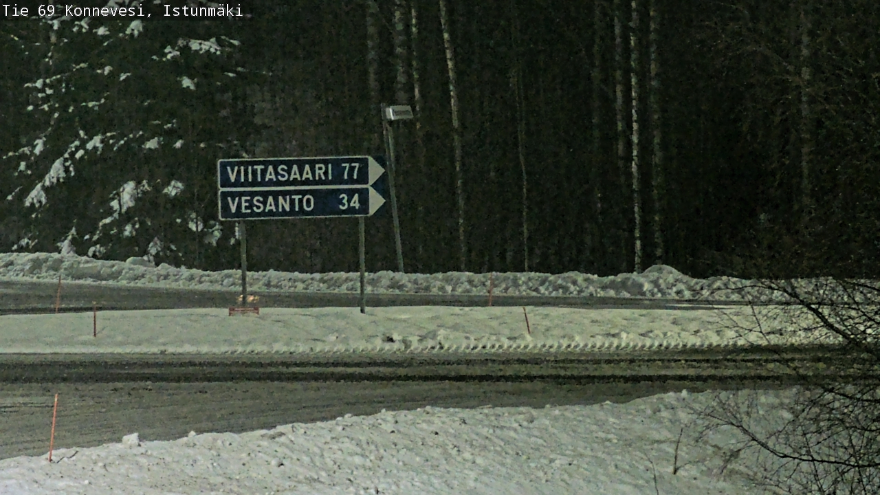 Weather Camera Image Väg 69 Konnevesi, Istunmäki, Konnevesi, Keski-Suomi