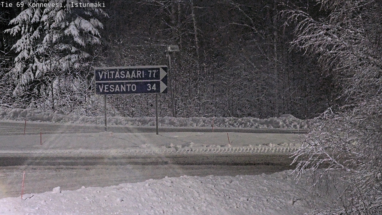 Weather Camera Image Väg 69 Konnevesi, Istunmäki, Konnevesi, Keski-Suomi
