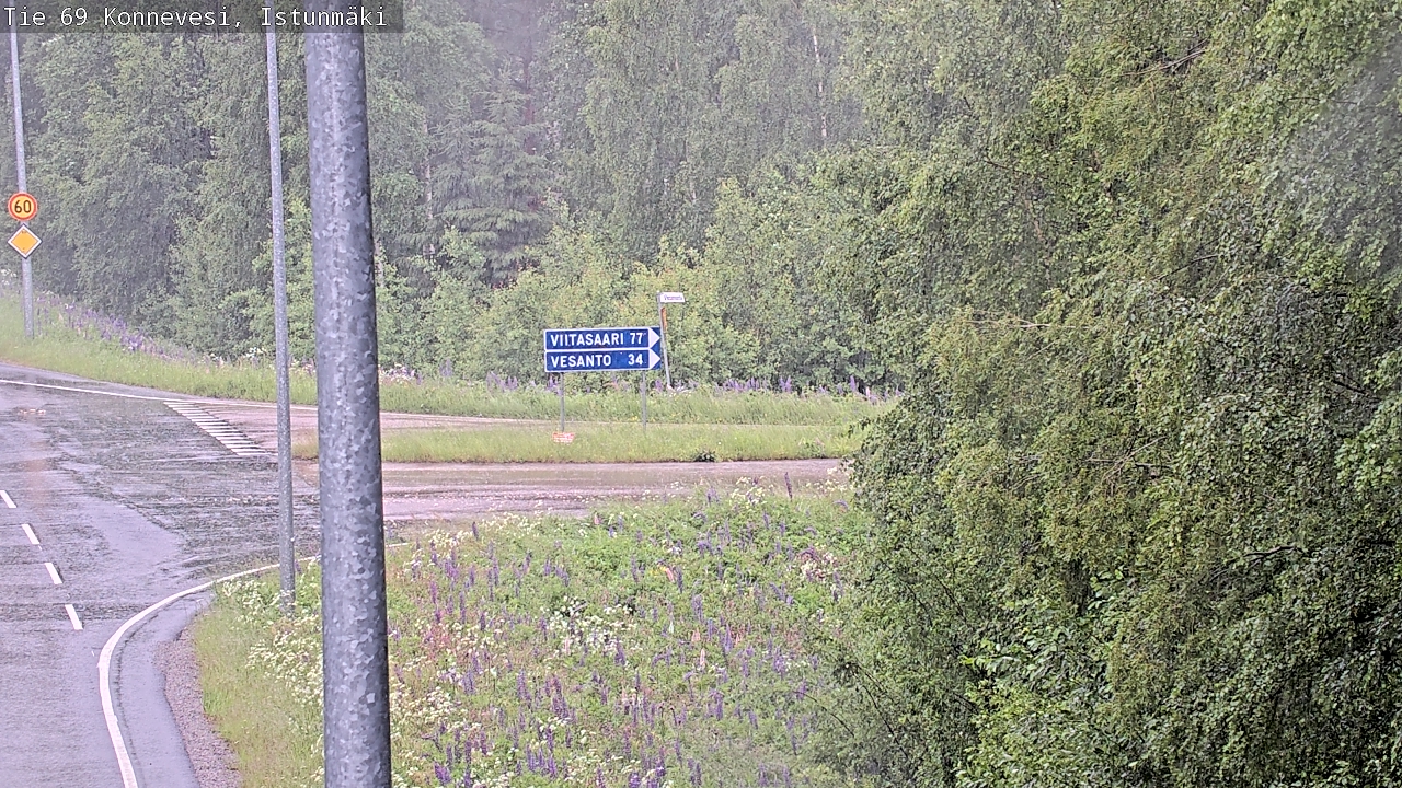 Weather Camera Image Väg 69 Konnevesi, Istunmäki, Konnevesi, Keski-Suomi