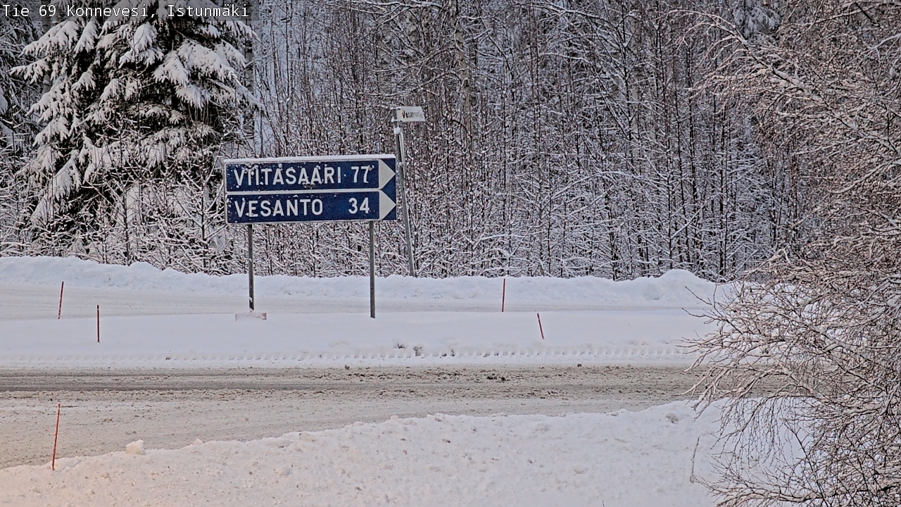 Weather Camera Image Väg 69 Konnevesi, Istunmäki, Konnevesi, Keski-Suomi