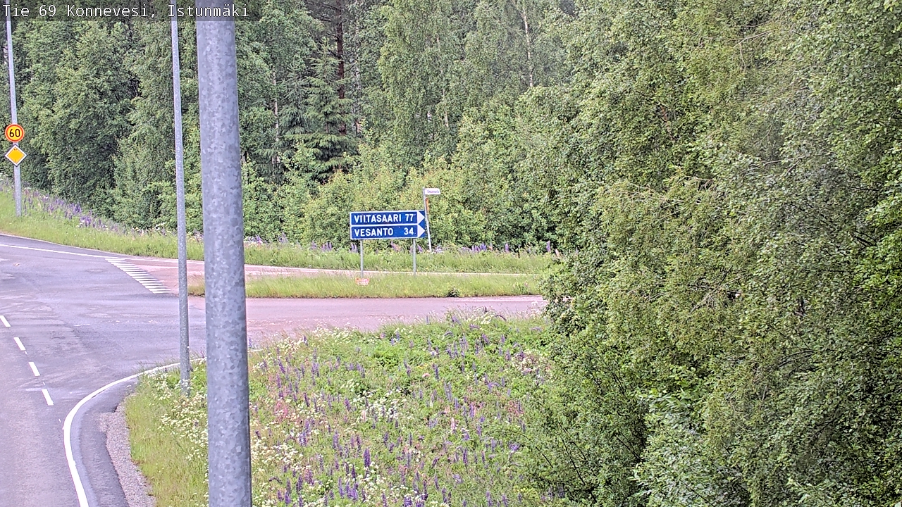 Weather Camera Image Road 69 Konnevesi, Istunmäki, Konnevesi, Keski-Suomi