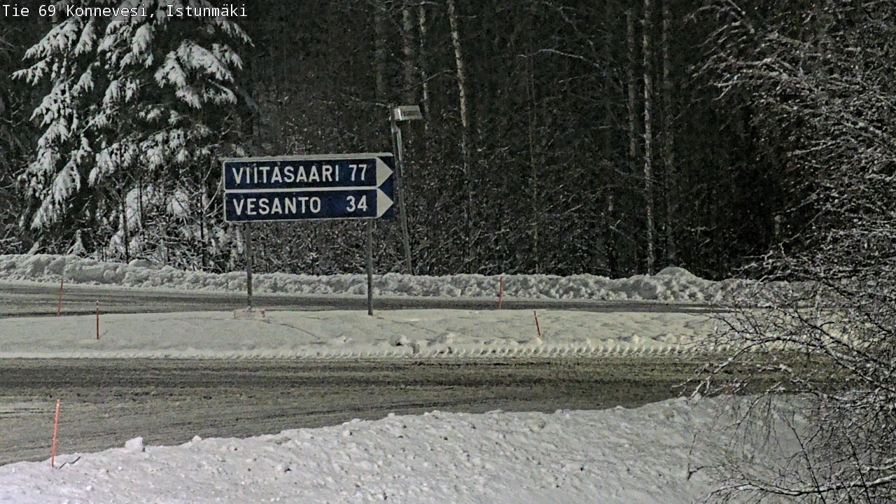 Weather Camera Image Väg 69 Konnevesi, Istunmäki, Konnevesi, Keski-Suomi
