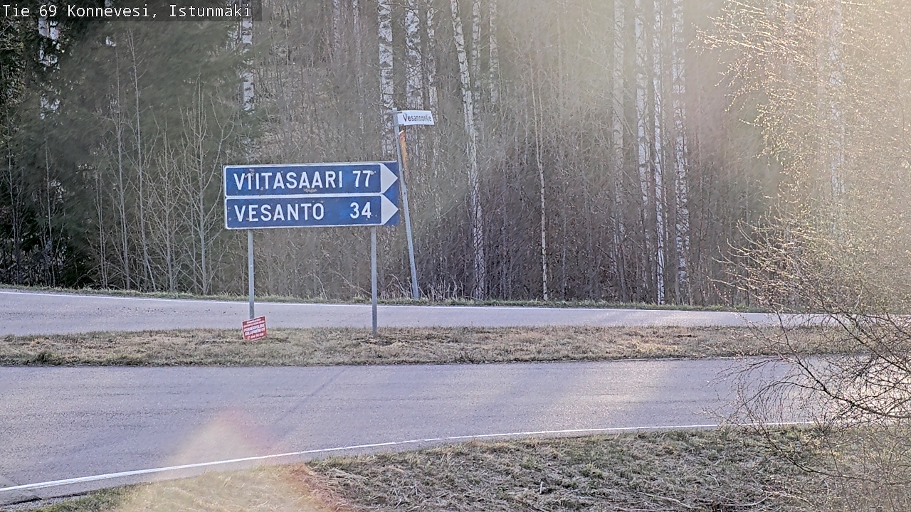 Weather Camera Image Väg 69 Konnevesi, Istunmäki, Konnevesi, Keski-Suomi