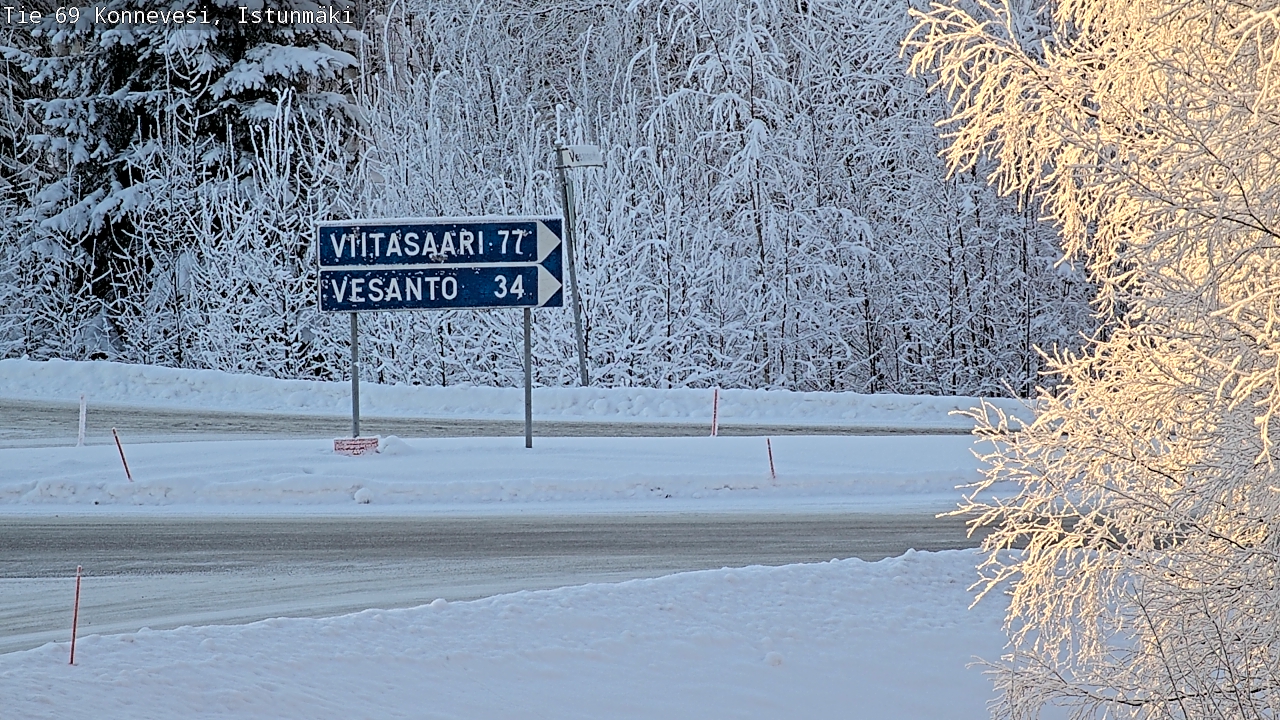 Weather Camera Image Road 69 Konnevesi, Istunmäki, Konnevesi, Keski-Suomi