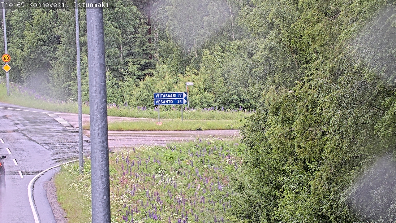 Weather Camera Image Väg 69 Konnevesi, Istunmäki, Konnevesi, Keski-Suomi