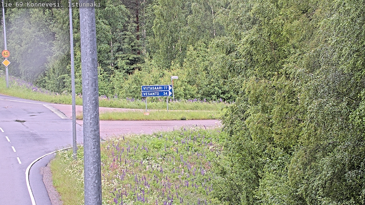 Weather Camera Image Väg 69 Konnevesi, Istunmäki, Konnevesi, Keski-Suomi