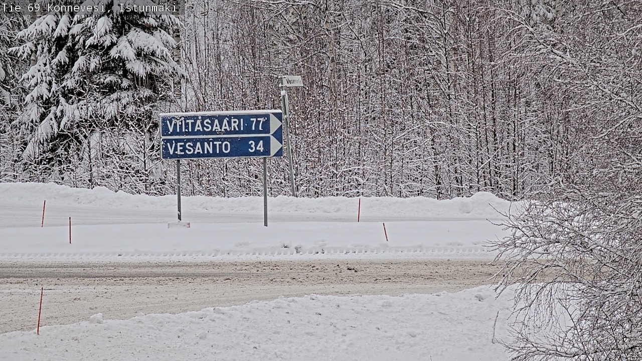 Weather Camera Image Väg 69 Konnevesi, Istunmäki, Konnevesi, Keski-Suomi