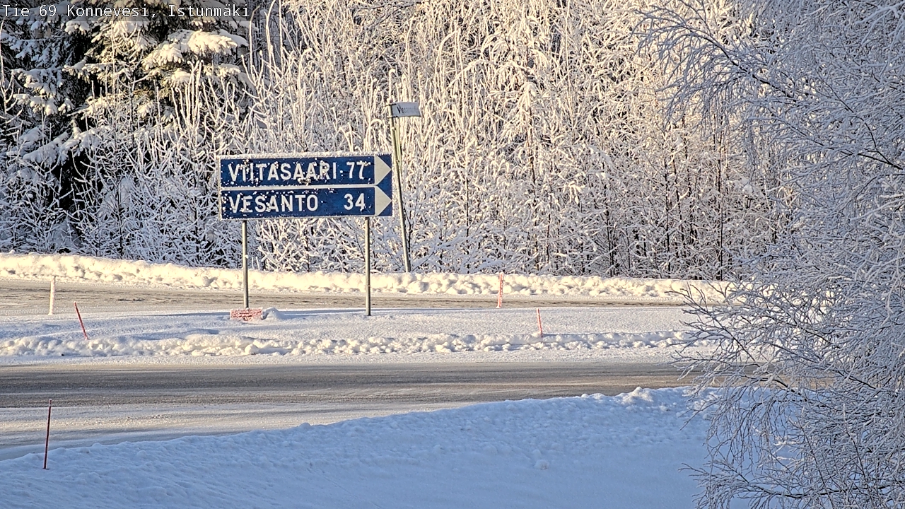 Weather Camera Image Road 69 Konnevesi, Istunmäki, Konnevesi, Keski-Suomi