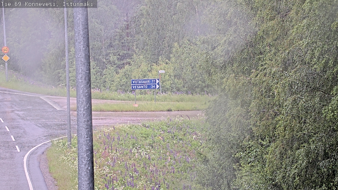 Weather Camera Image Väg 69 Konnevesi, Istunmäki, Konnevesi, Keski-Suomi