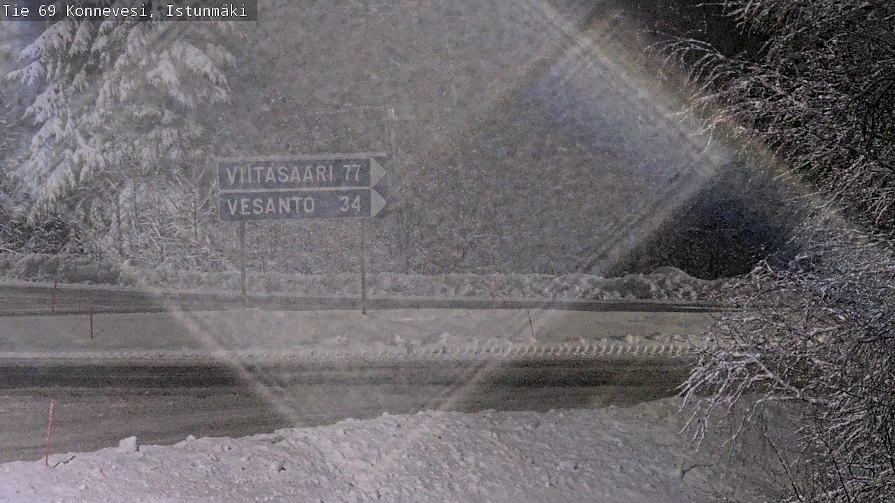 Weather Camera Image Väg 69 Konnevesi, Istunmäki, Konnevesi, Keski-Suomi