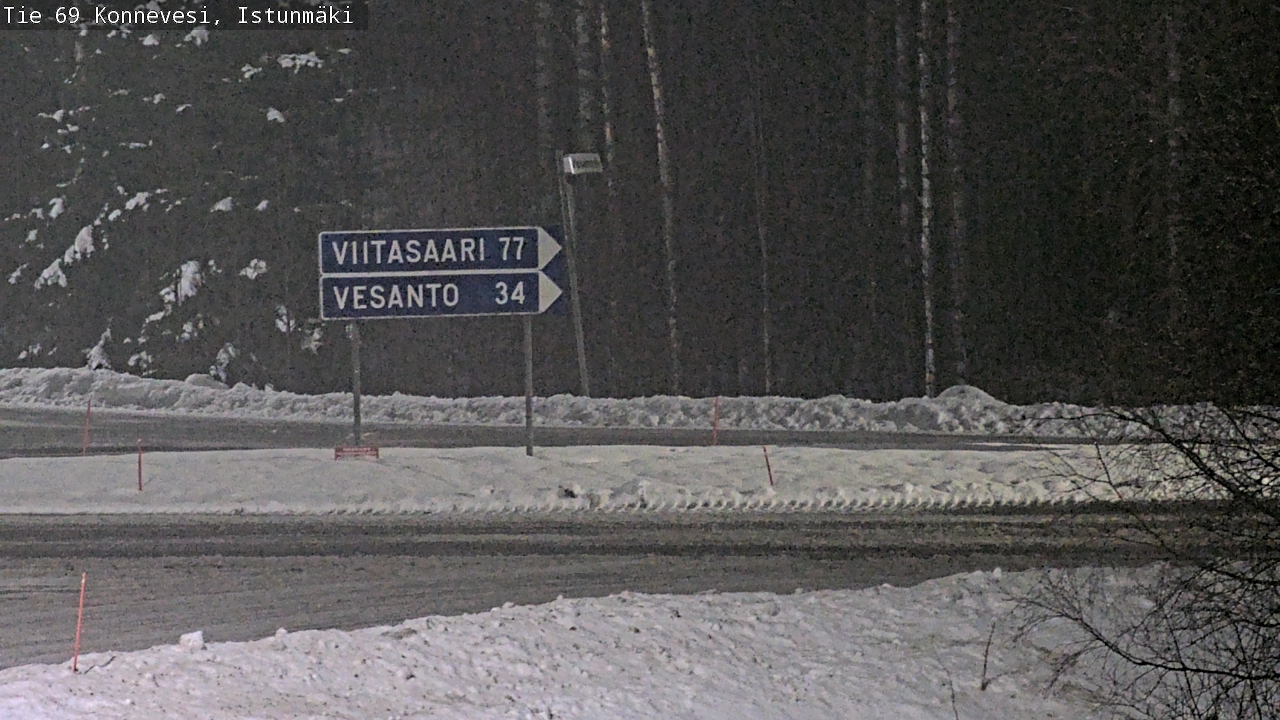 Weather Camera Image Väg 69 Konnevesi, Istunmäki, Konnevesi, Keski-Suomi