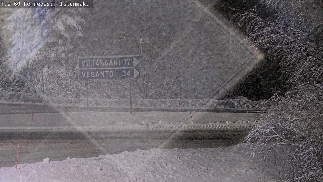 Weather Camera Image Väg 69 Konnevesi, Istunmäki, Konnevesi, Keski-Suomi