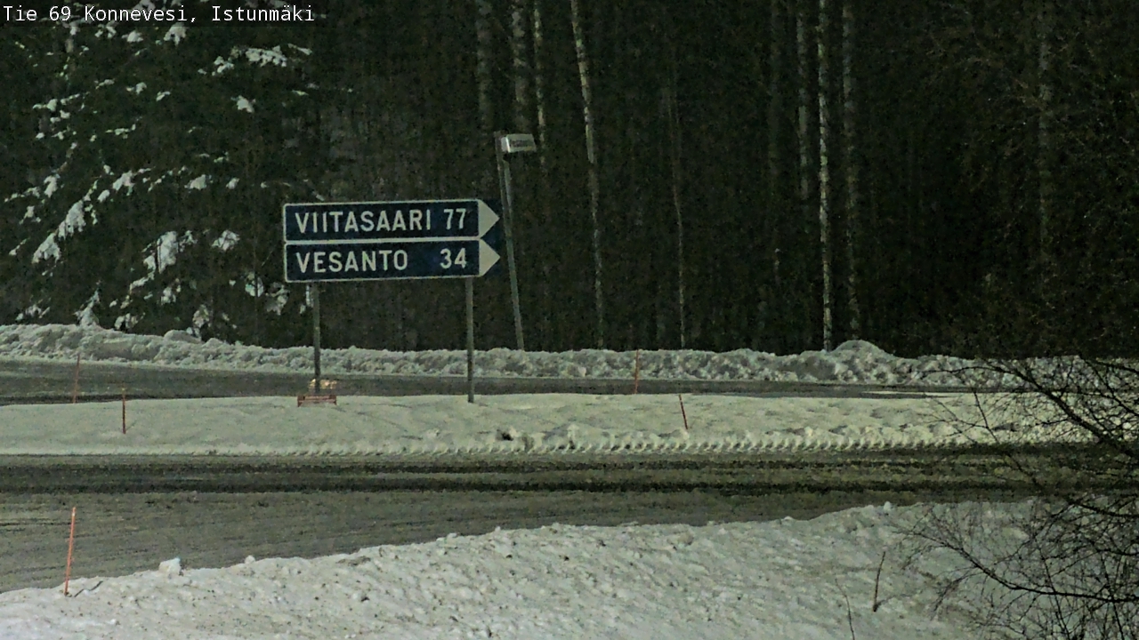 Weather Camera Image Väg 69 Konnevesi, Istunmäki, Konnevesi, Keski-Suomi