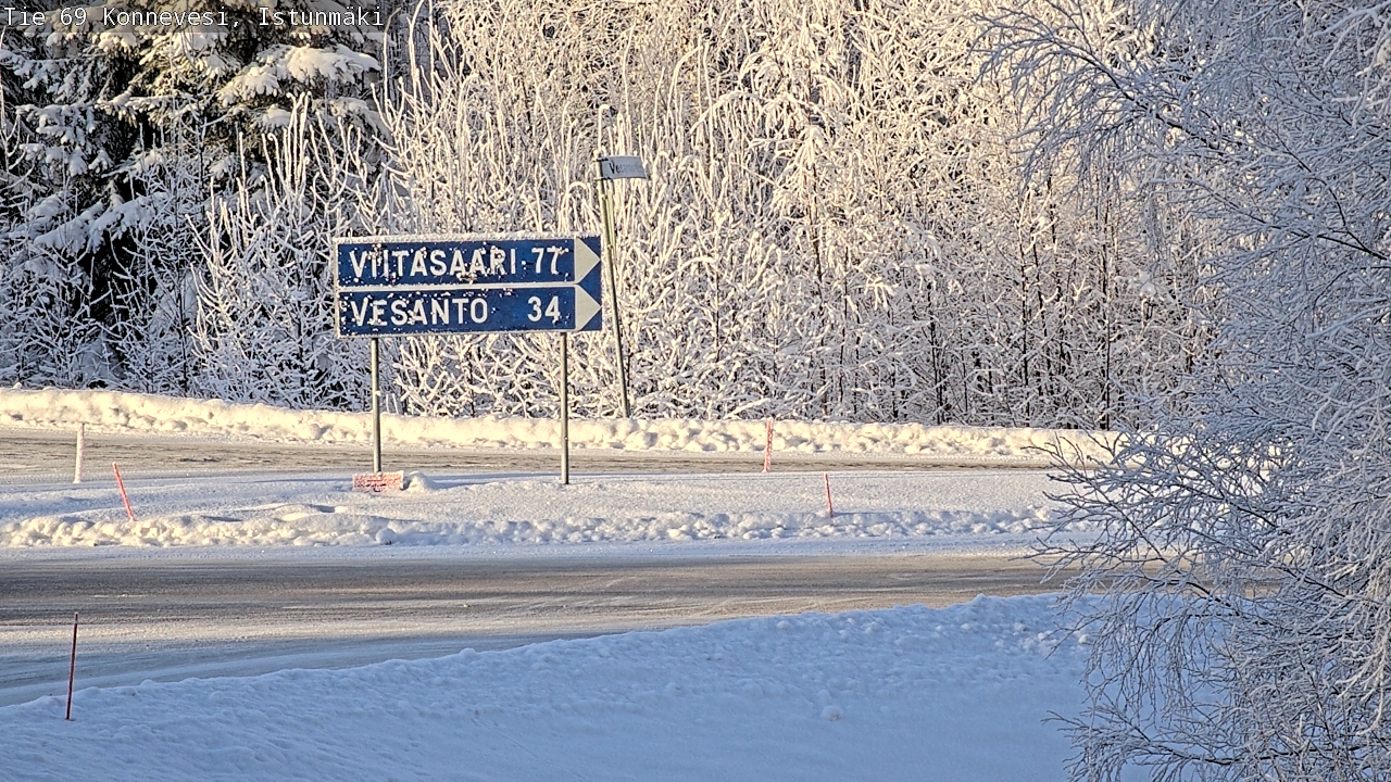 Weather Camera Image Road 69 Konnevesi, Istunmäki, Konnevesi, Keski-Suomi