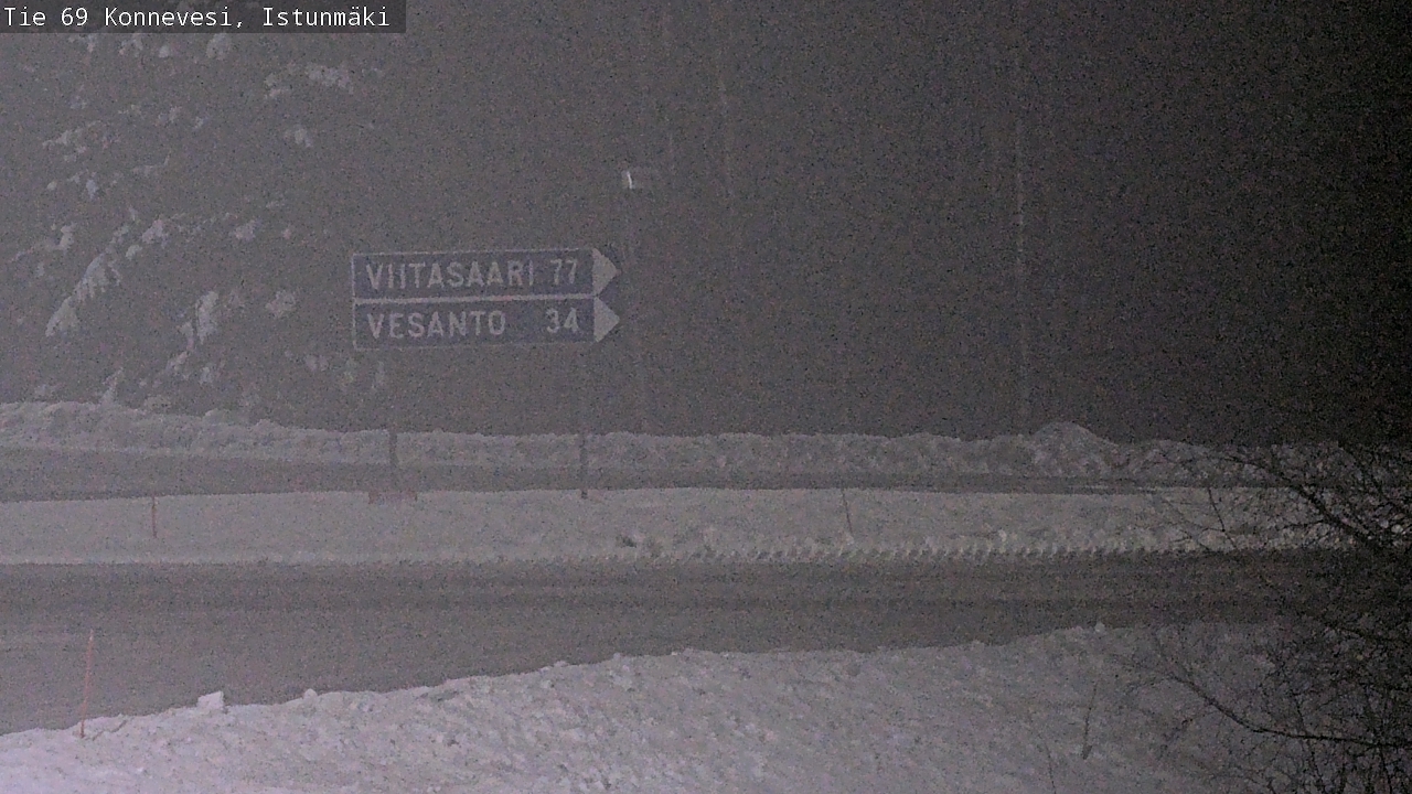 Weather Camera Image Väg 69 Konnevesi, Istunmäki, Konnevesi, Keski-Suomi