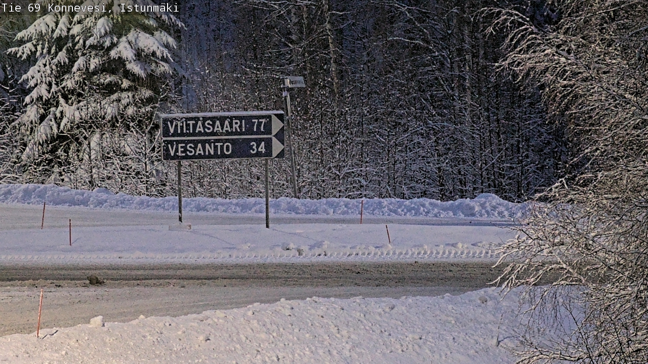 Weather Camera Image Väg 69 Konnevesi, Istunmäki, Konnevesi, Keski-Suomi