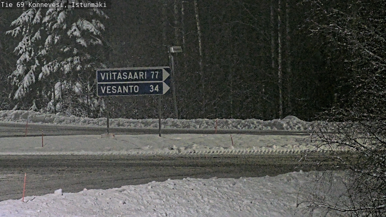 Weather Camera Image Väg 69 Konnevesi, Istunmäki, Konnevesi, Keski-Suomi