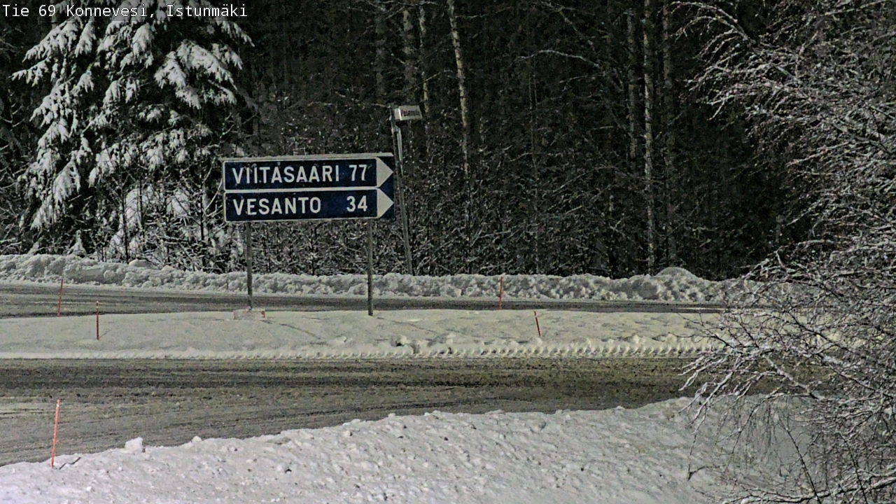 Weather Camera Image Väg 69 Konnevesi, Istunmäki, Konnevesi, Keski-Suomi