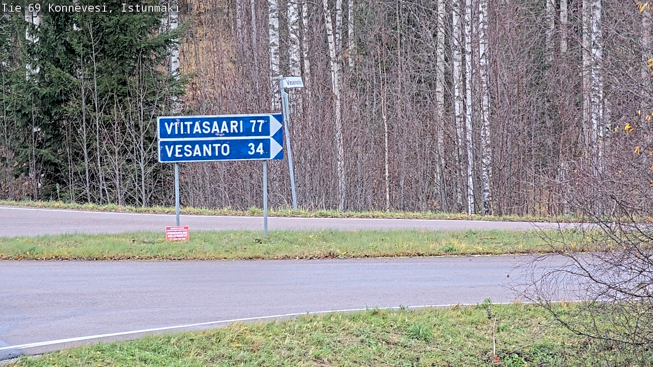 Weather Camera Image Väg 69 Konnevesi, Istunmäki, Konnevesi, Keski-Suomi
