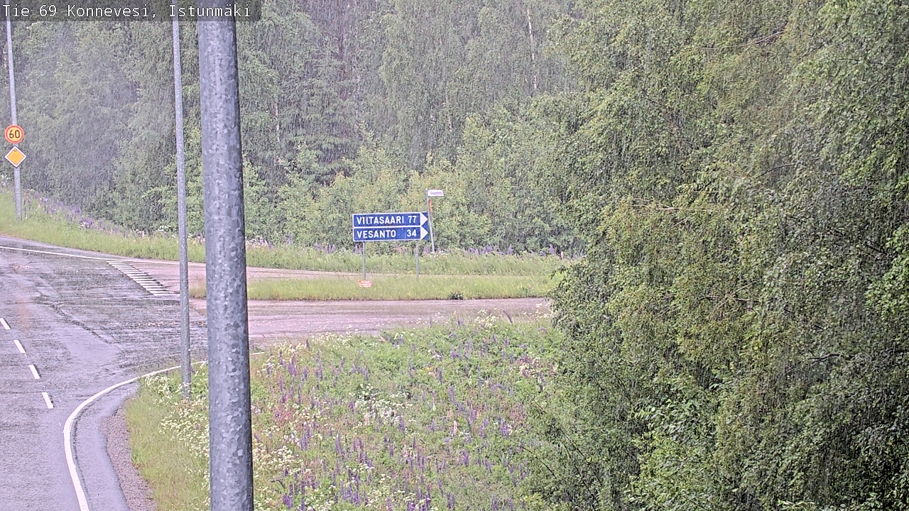 Weather Camera Image Väg 69 Konnevesi, Istunmäki, Konnevesi, Keski-Suomi