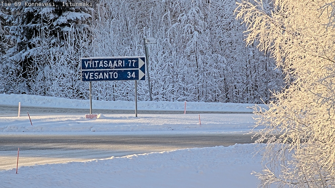 Weather Camera Image Road 69 Konnevesi, Istunmäki, Konnevesi, Keski-Suomi