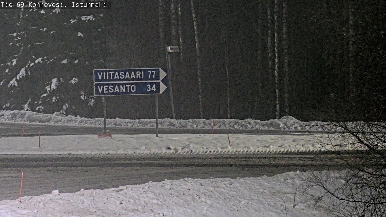 Weather Camera Image Väg 69 Konnevesi, Istunmäki, Konnevesi, Keski-Suomi