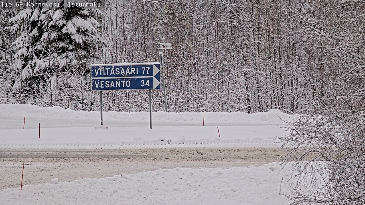 Weather Camera Image Väg 69 Konnevesi, Istunmäki, Konnevesi, Keski-Suomi