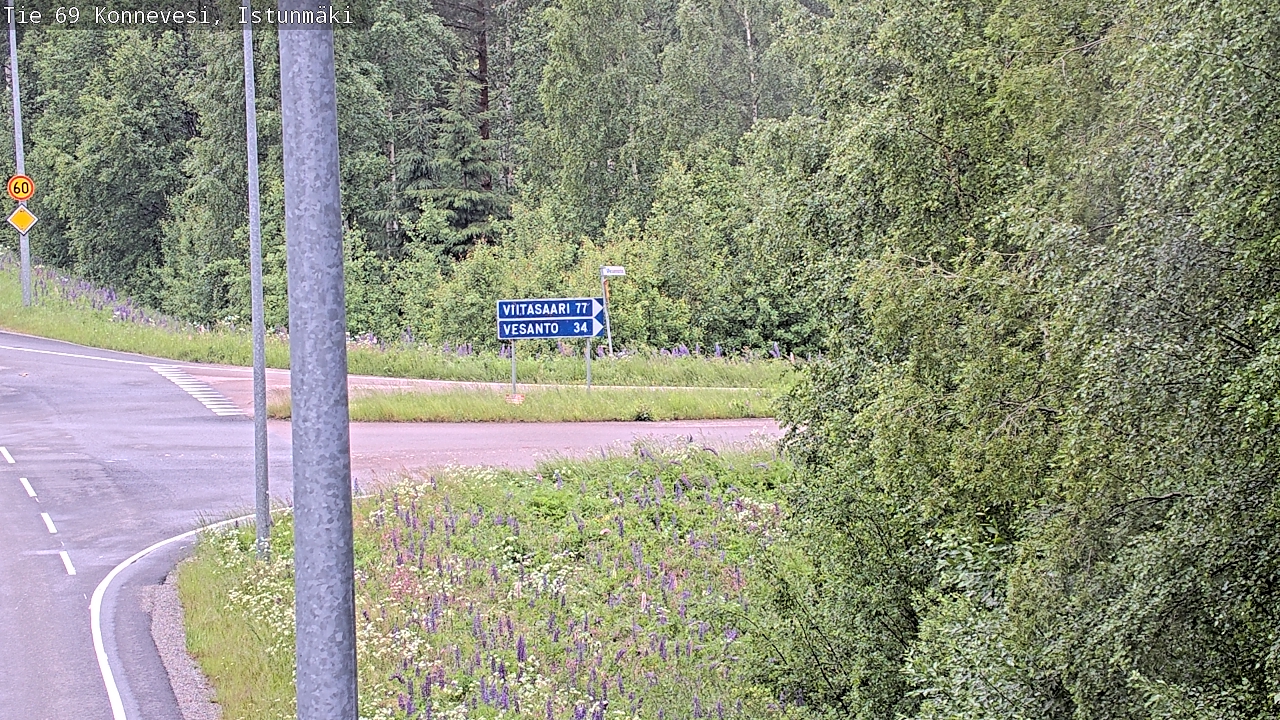 Weather Camera Image Road 69 Konnevesi, Istunmäki, Konnevesi, Keski-Suomi