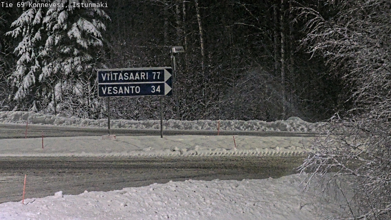 Weather Camera Image Väg 69 Konnevesi, Istunmäki, Konnevesi, Keski-Suomi