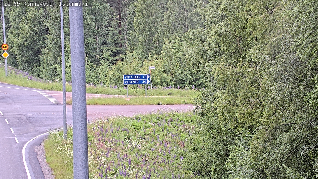 Weather Camera Image Road 69 Konnevesi, Istunmäki, Konnevesi, Keski-Suomi