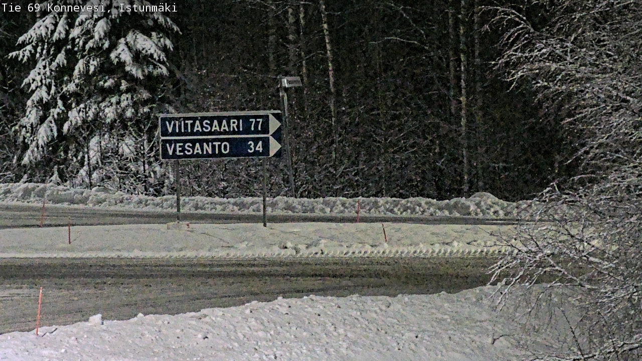 Weather Camera Image Väg 69 Konnevesi, Istunmäki, Konnevesi, Keski-Suomi