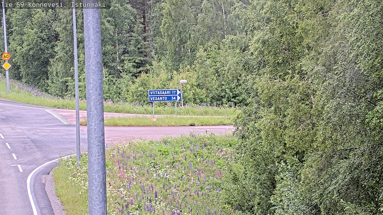 Weather Camera Image Road 69 Konnevesi, Istunmäki, Konnevesi, Keski-Suomi
