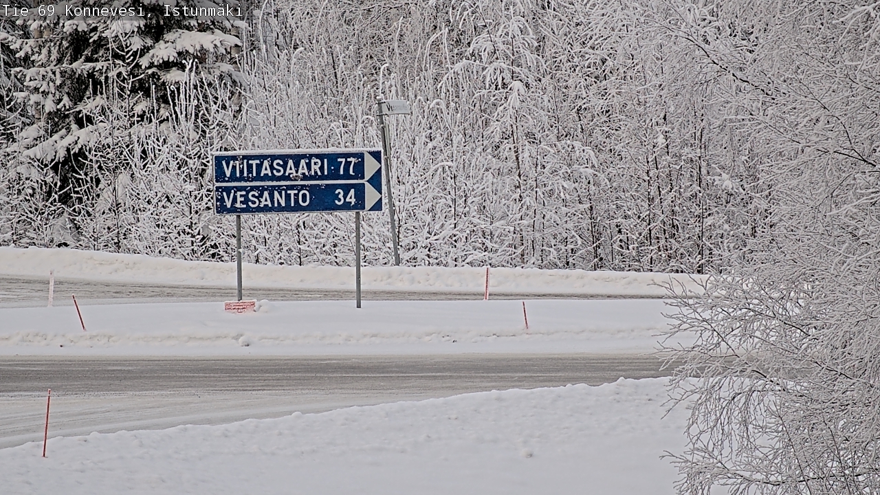 Weather Camera Image Road 69 Konnevesi, Istunmäki, Konnevesi, Keski-Suomi
