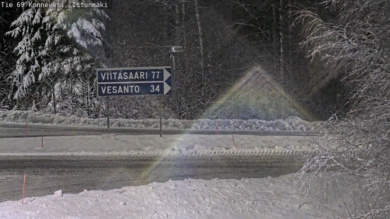 Weather Camera Image Väg 69 Konnevesi, Istunmäki, Konnevesi, Keski-Suomi