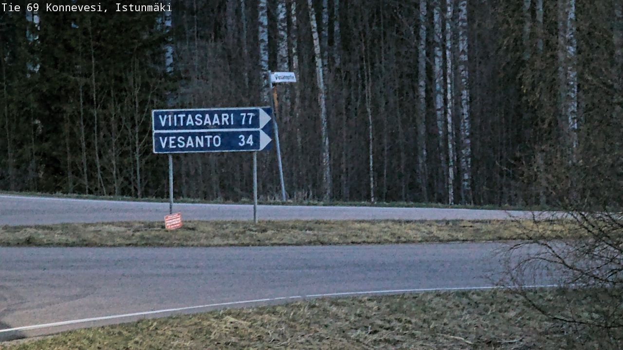 Weather Camera Image Road 69 Konnevesi, Istunmäki, Konnevesi, Keski-Suomi