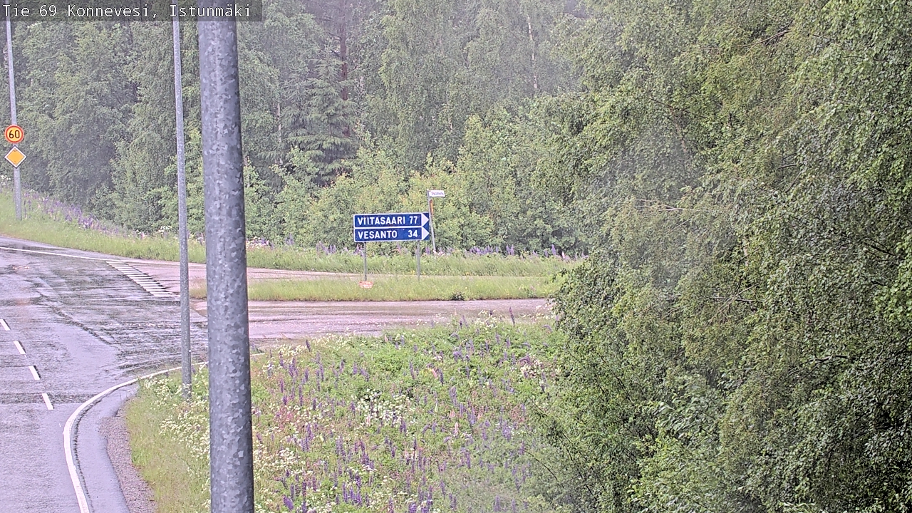 Weather Camera Image Väg 69 Konnevesi, Istunmäki, Konnevesi, Keski-Suomi