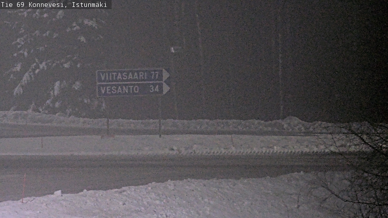 Weather Camera Image Väg 69 Konnevesi, Istunmäki, Konnevesi, Keski-Suomi