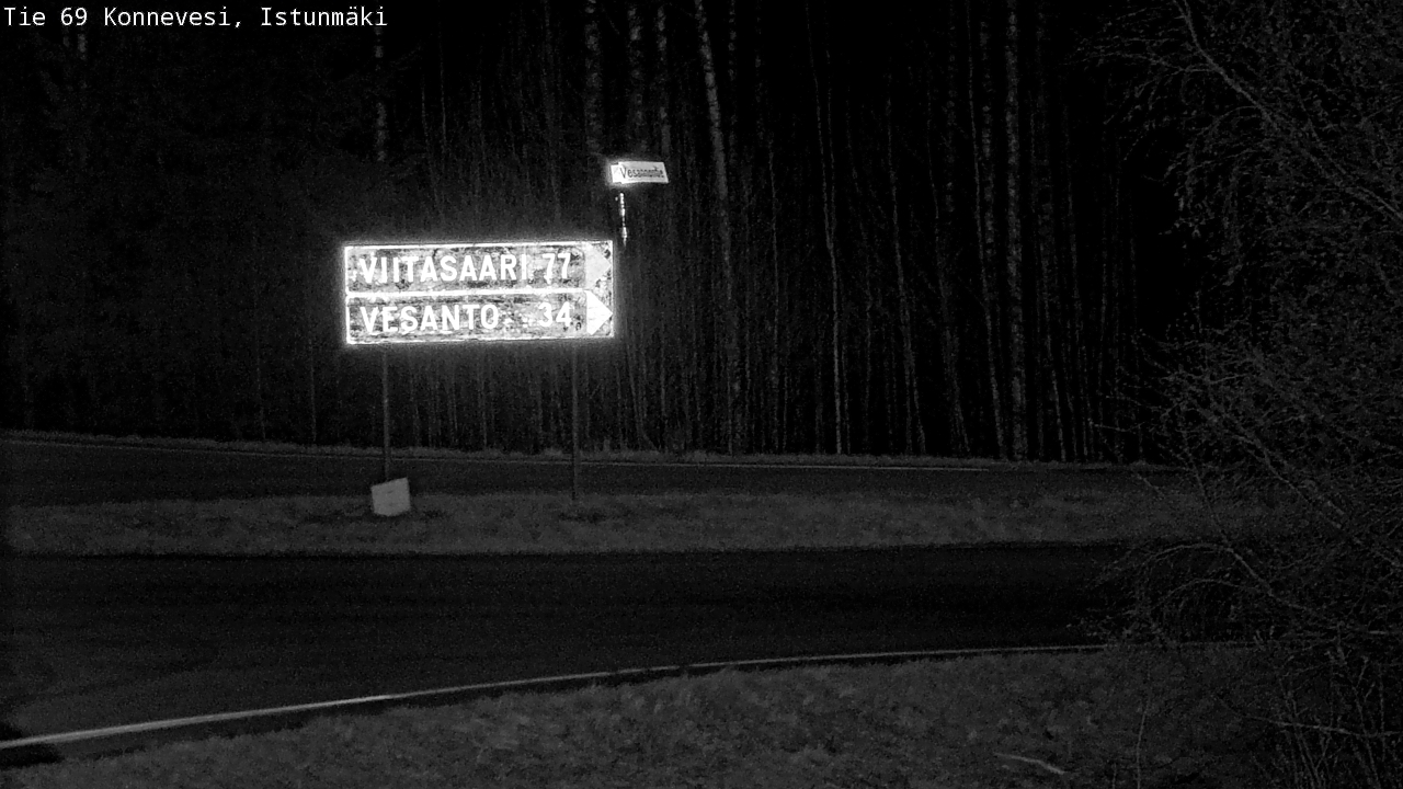 Weather Camera Image Väg 69 Konnevesi, Istunmäki, Konnevesi, Keski-Suomi