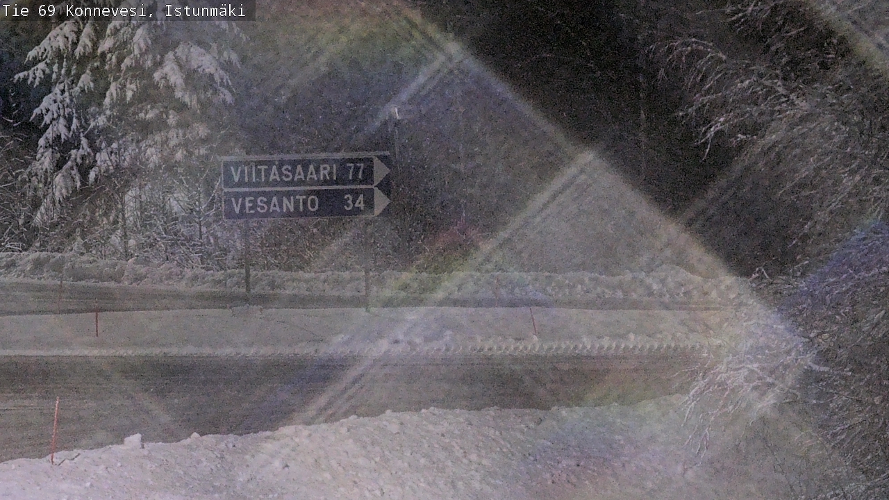 Weather Camera Image Väg 69 Konnevesi, Istunmäki, Konnevesi, Keski-Suomi