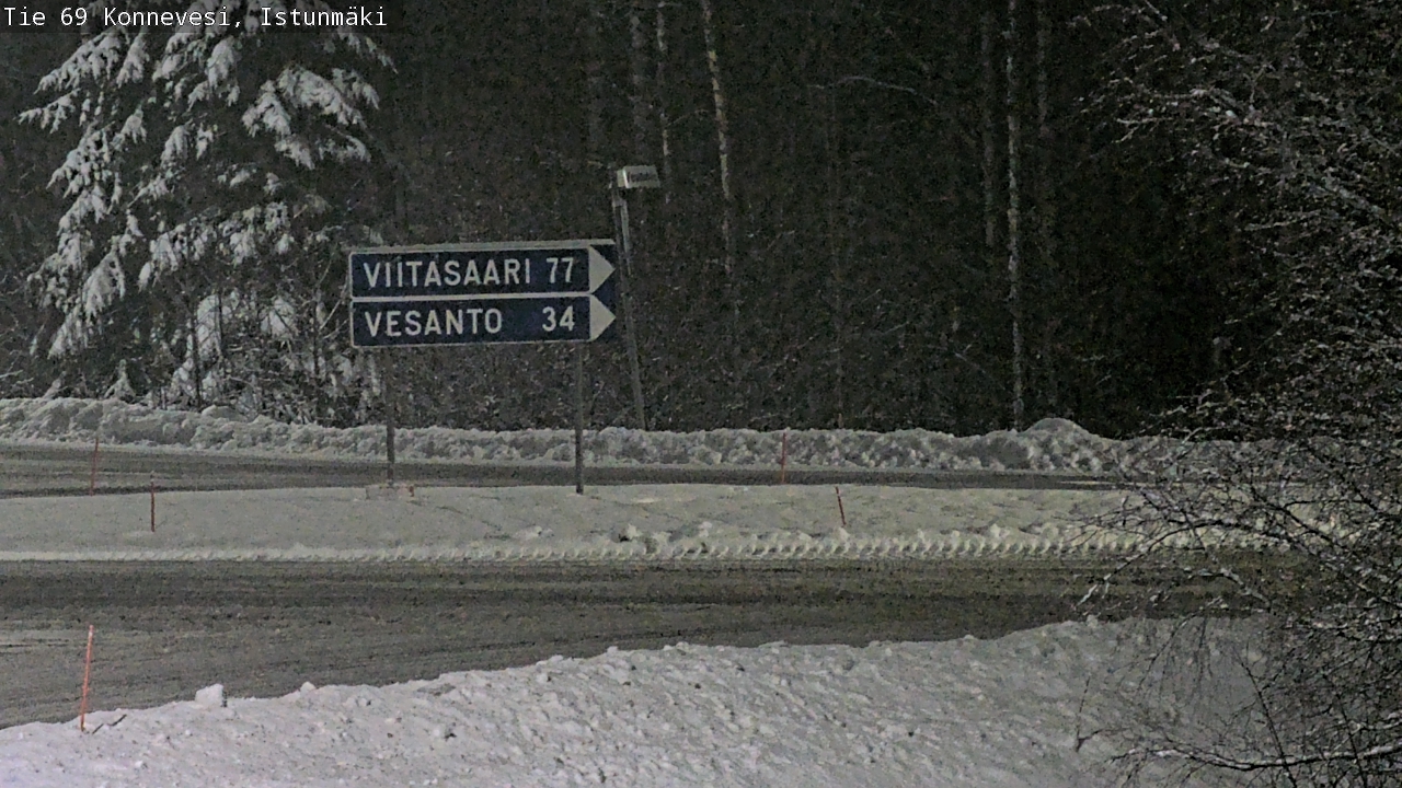 Weather Camera Image Väg 69 Konnevesi, Istunmäki, Konnevesi, Keski-Suomi