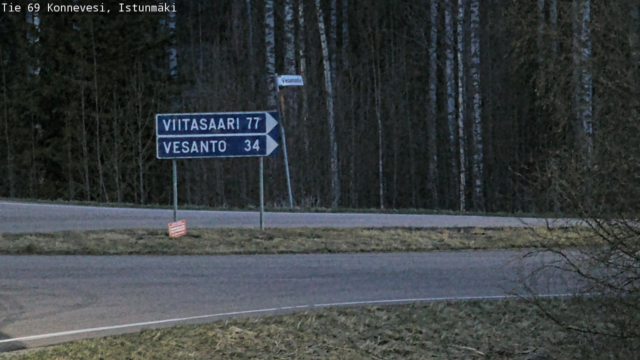 Weather Camera Image Road 69 Konnevesi, Istunmäki, Konnevesi, Keski-Suomi