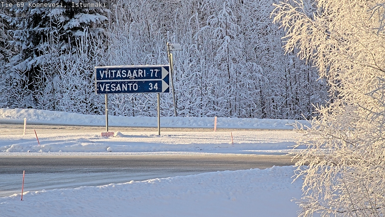 Weather Camera Image Road 69 Konnevesi, Istunmäki, Konnevesi, Keski-Suomi