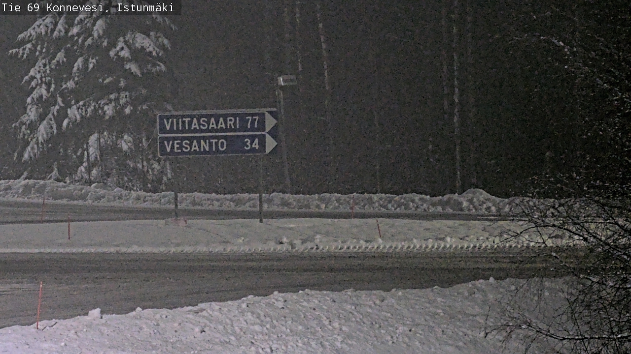 Weather Camera Image Väg 69 Konnevesi, Istunmäki, Konnevesi, Keski-Suomi