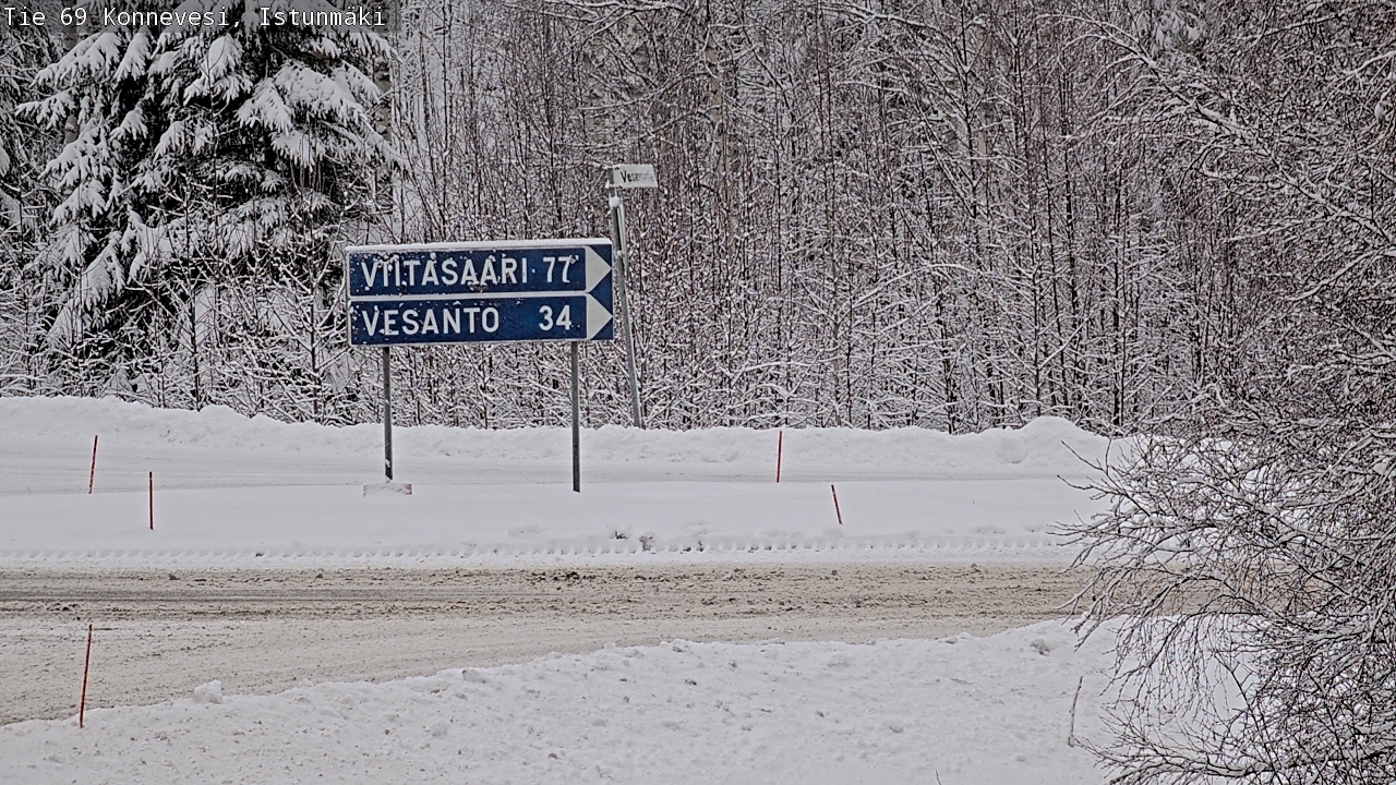 Weather Camera Image Väg 69 Konnevesi, Istunmäki, Konnevesi, Keski-Suomi