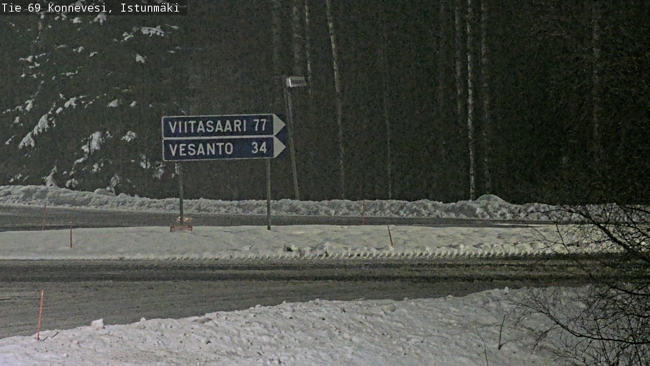 Weather Camera Image Väg 69 Konnevesi, Istunmäki, Konnevesi, Keski-Suomi