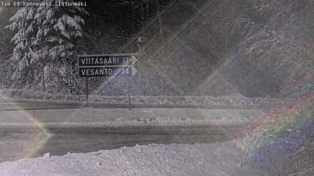 Weather Camera Image Väg 69 Konnevesi, Istunmäki, Konnevesi, Keski-Suomi